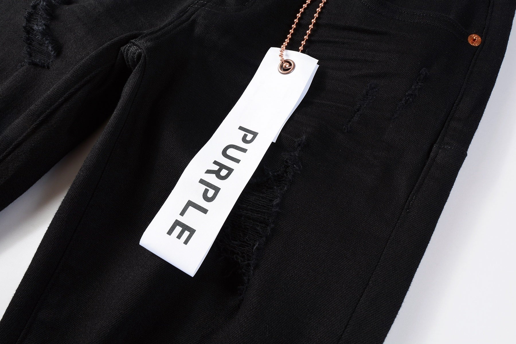 Slim Fit Street Style Denim Black Ripped Jeans For Men