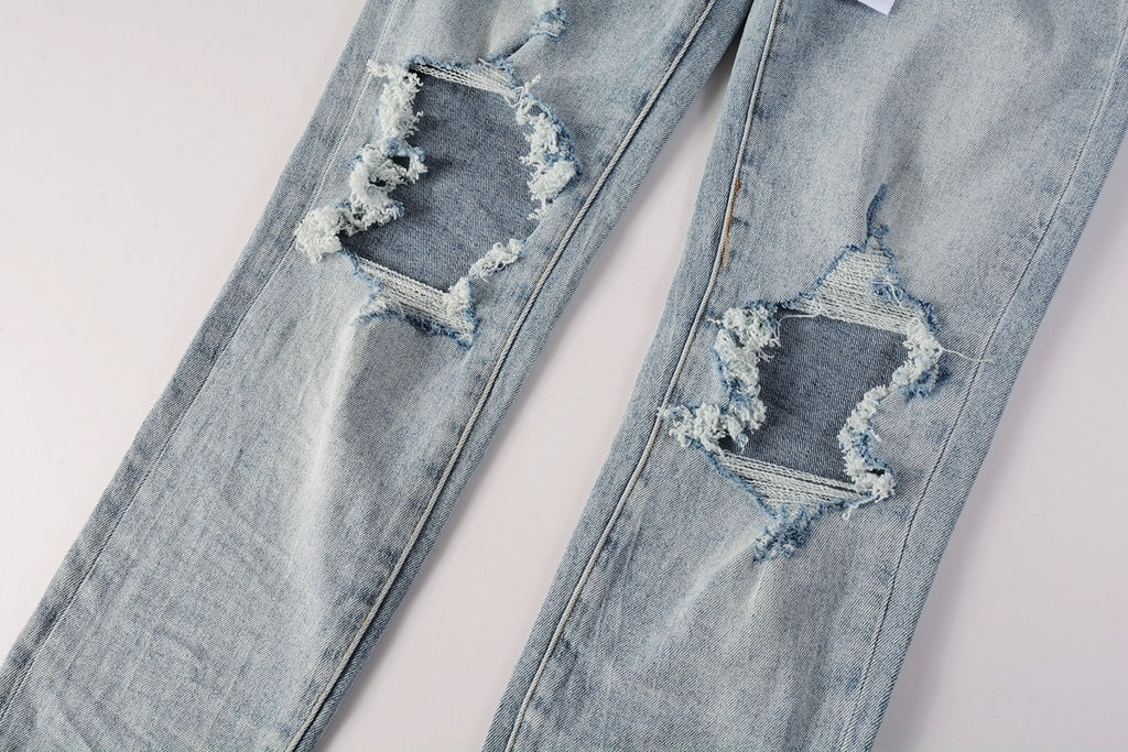 Men’s Best Distressed Holes Slim Fit Jeans for Urban Streetwear