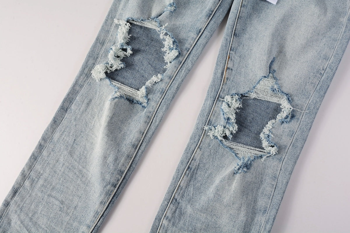 Men’s Best Distressed Holes Slim Fit Jeans for Urban Streetwear