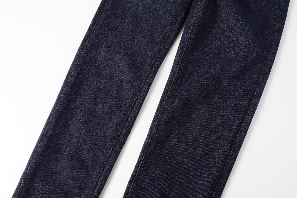 Men's Raw Indigo Dark Wash Slim-Fit Stretch Jeans - Premium Denim