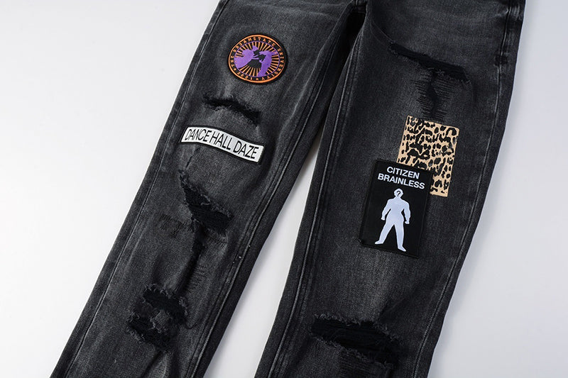 Ksubi Style Vanwinkler Patchwork Distressed Skinny Jeans