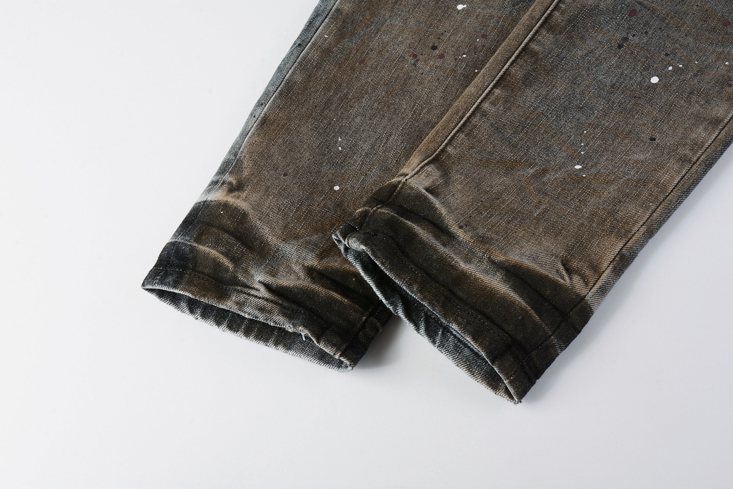 Men's Distressed Dirty Damaged Holes Stretch Slim Fit Ripped Jeans