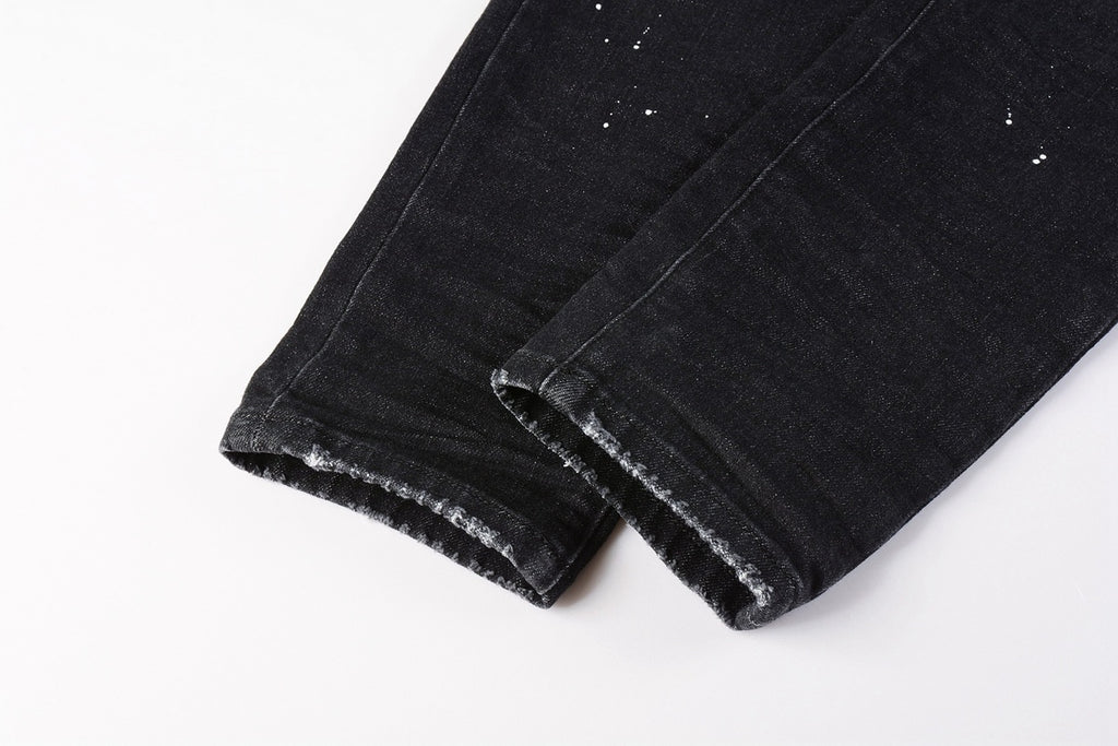 Distressed Destroyed Slim Fit Denim Jeans – Perfect for Street Style