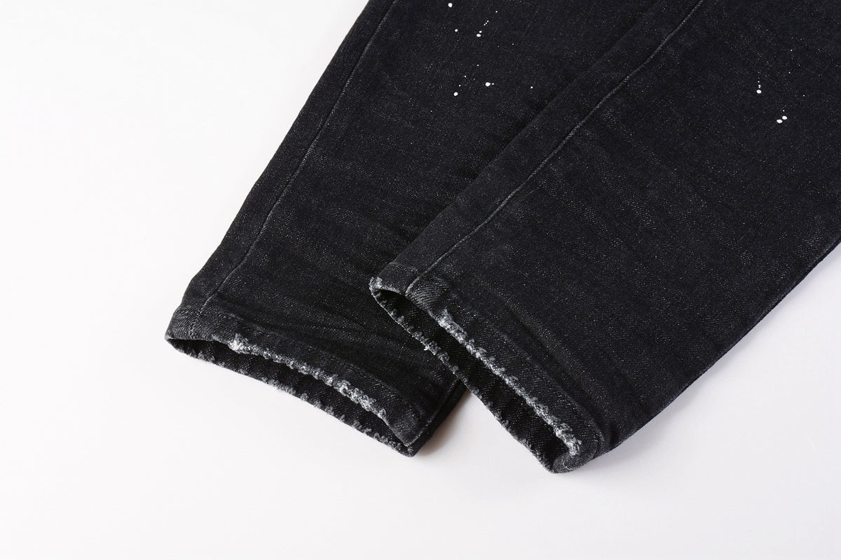 Distressed Destroyed Slim Fit Denim Jeans – Perfect for Street Style