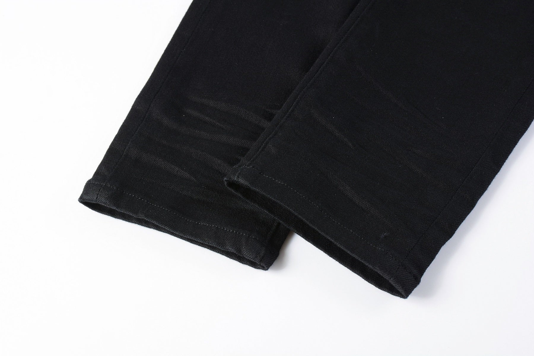 Slim Fit Street Style Denim Black Ripped Jeans For Men