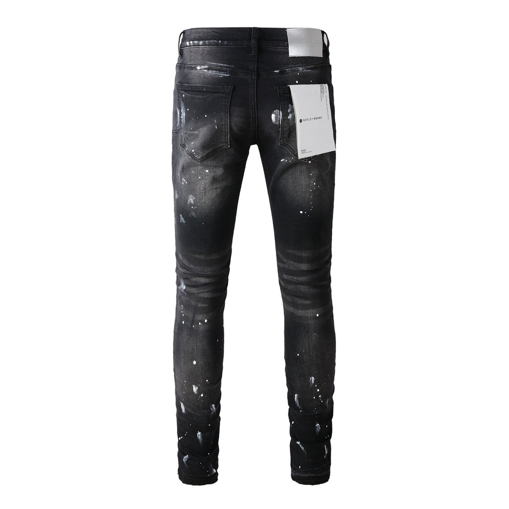 Street Style Slim Fit Ripped Denim Jeans For Men