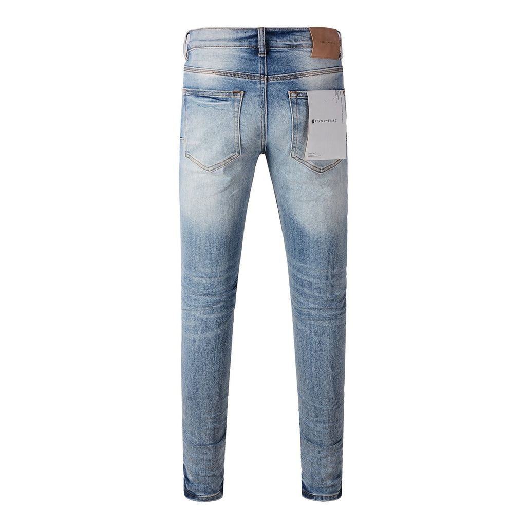 Street Style Distressed Denim Slim Fit Ripped Jeans