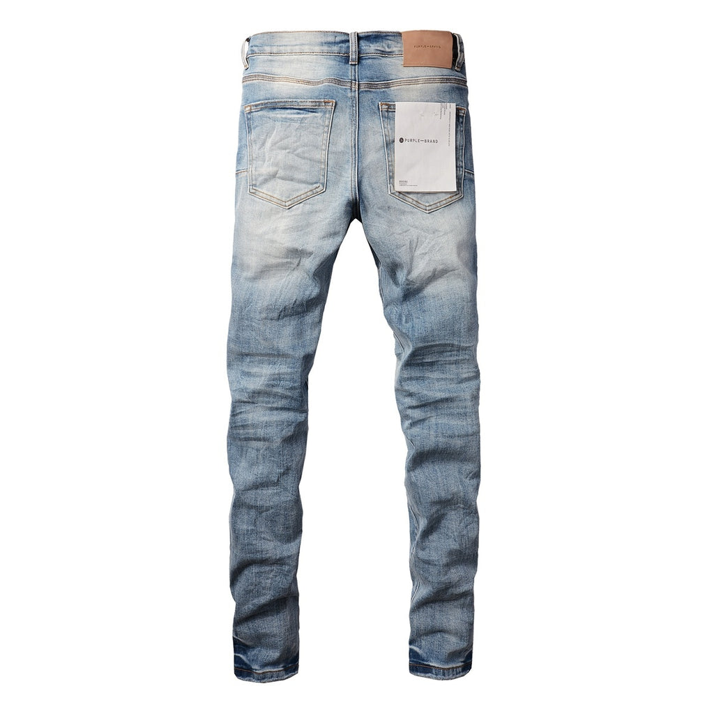 Street Style Distressed Denim Slim Fit Ripped Jeans